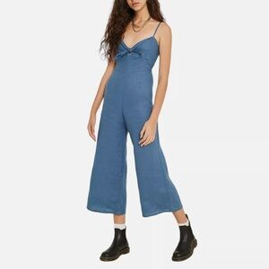FAITHFULL THE BRAND Linen Presley Jumpsuit - Blue